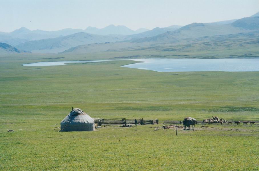 Yurt in the Pamir meadows
