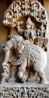 Indra riding his elephant, Airavata